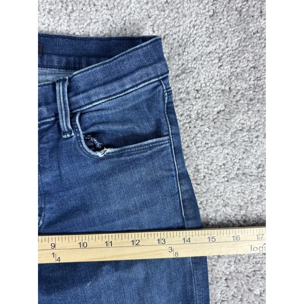 J Brand Womens Skinny Leg Blue Denim Jeans Distressed Knee Rips‎ Size 25/26